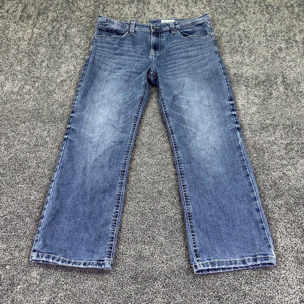 TK Axel Jeans Mens 40x32 Blue Slim Boot Stretch Medium Wash Denim Casual Work